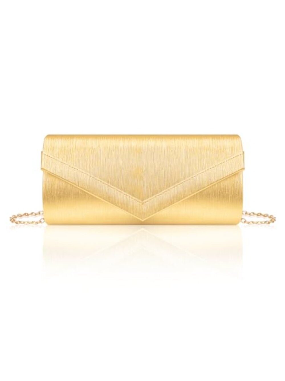 PU Leather Envelope Clutch Purse with Chain for Evening Wedding Cocktail Party
